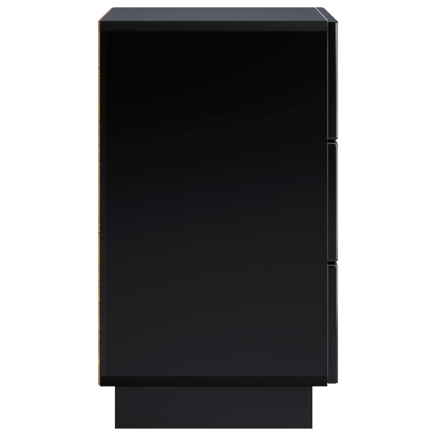 vidaXL Bedside Cabinet Black 33.5 x 34.5 x 60 cm Engineered Wood 5