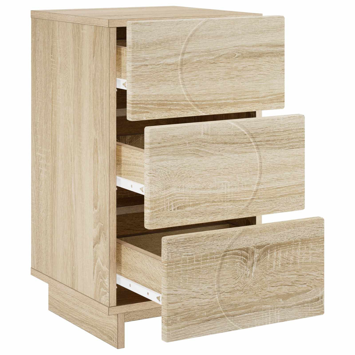 vidaXL Bedside Cabinet Sonoma Oak 33.5 x 34.5 x 60 cm Engineered Wood 3