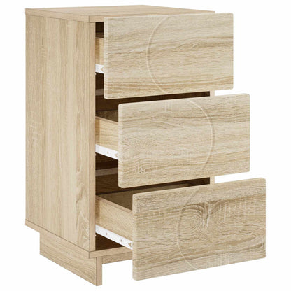 vidaXL Bedside Cabinet Sonoma Oak 33.5 x 34.5 x 60 cm Engineered Wood 3