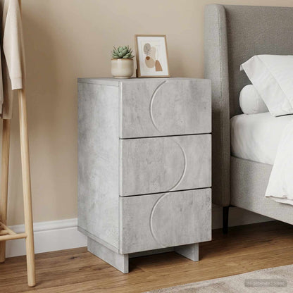 vidaXL Bedside Cabinet Concrete Grey 33.5 x 34.5 x 60 cm 1