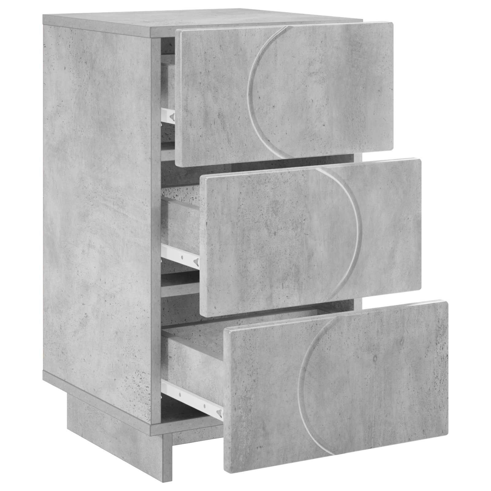 vidaXL Bedside Cabinet Concrete Grey 33.5 x 34.5 x 60 cm 3