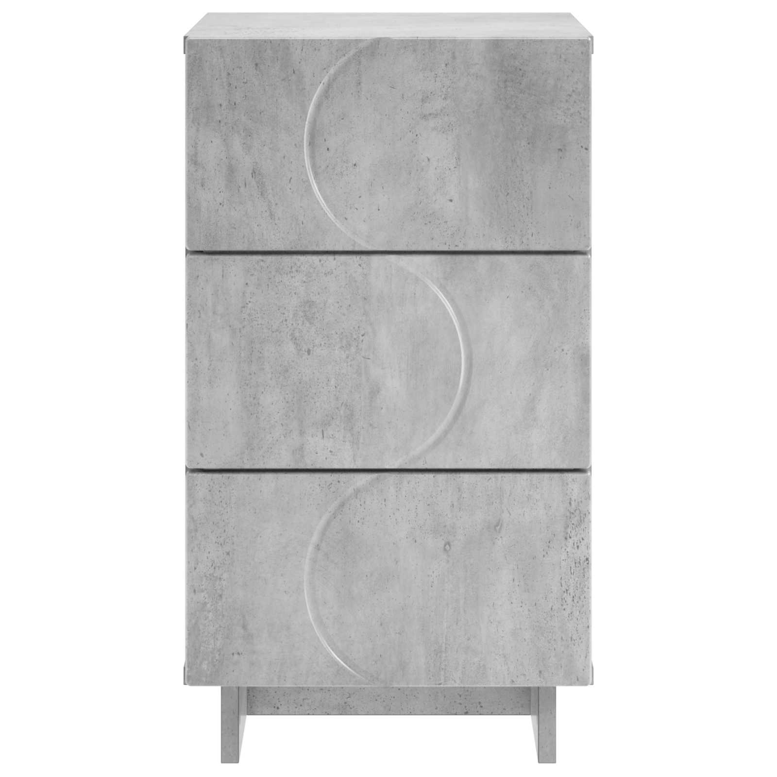 vidaXL Bedside Cabinet Concrete Grey 33.5 x 34.5 x 60 cm 4