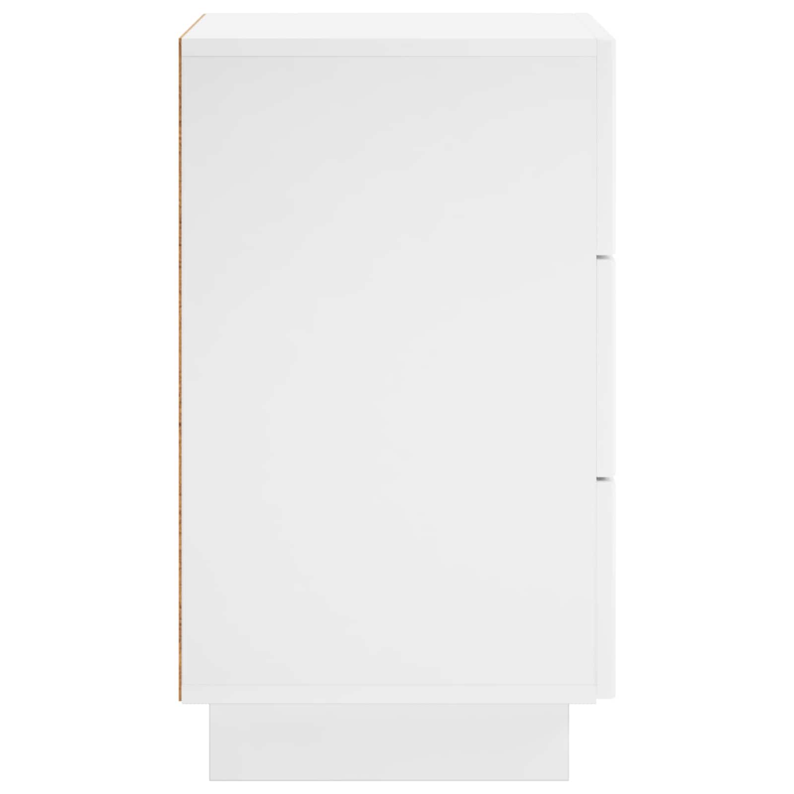 vidaXL Bedside Cabinet High Gloss White 33.5 x 34.5 x 60 cm 5