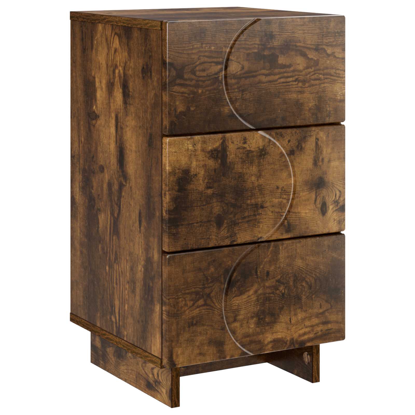 vidaXL Bedside Cabinet Smoked Oak 33.5 x 34.5 x 60 cm Engineered Wood 2