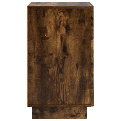 vidaXL Bedside Cabinet Smoked Oak 33.5 x 34.5 x 60 cm Engineered Wood 5
