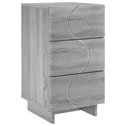vidaXL Bedside Cabinet Grey Sonoma 33.5 x 34.5 x 60 cm Engineered Wood 2