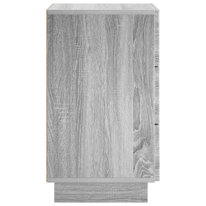 vidaXL Bedside Cabinet Grey Sonoma 33.5 x 34.5 x 60 cm Engineered Wood 5