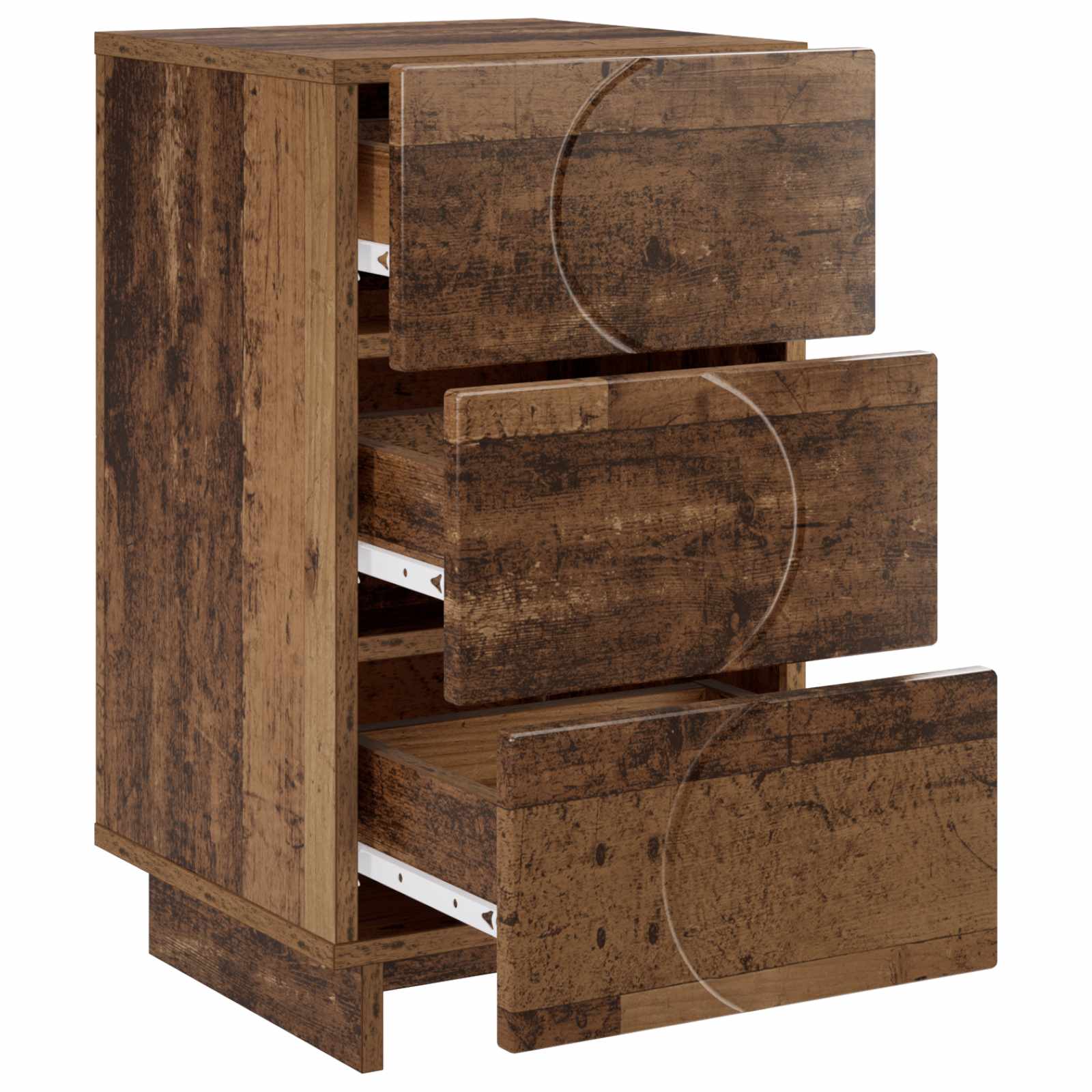 vidaXL Bedside Cabinet Old Wood 33.5 x 34.5 x 60 cm Engineered Wood 3