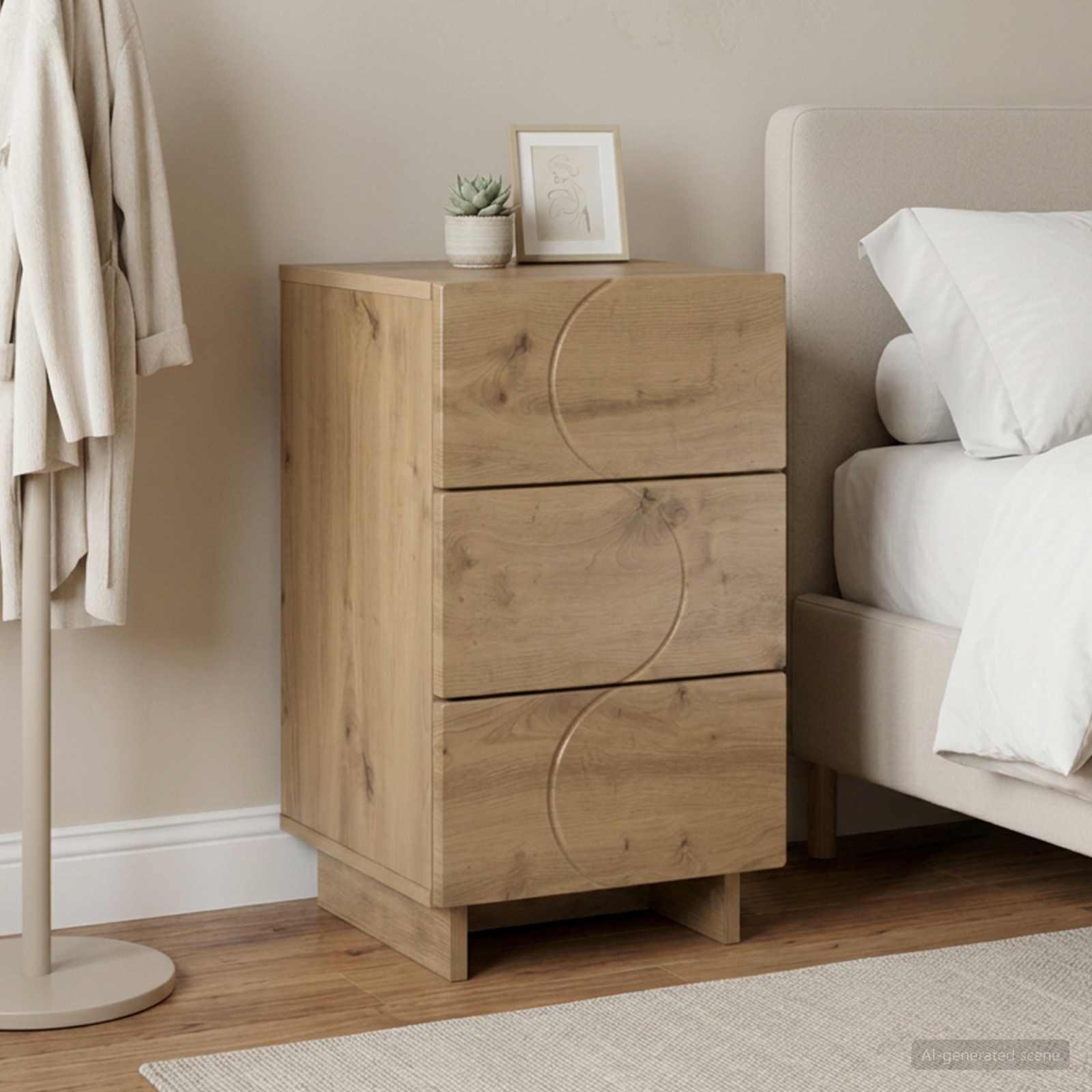 vidaXL Bedside Cabinet Artisan Oak 33.5 x 34.5 x 60 cm Engineered Wood 1