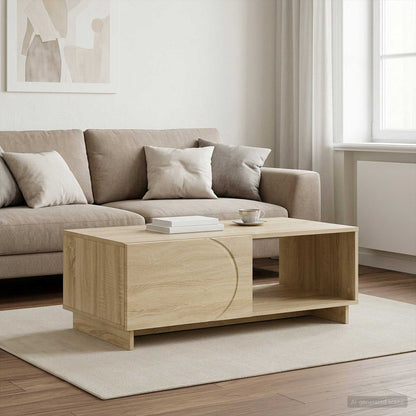 vidaXL Coffee Table Sonoma Oak 95 x 50.5 x 35 cm Engineered Wood 1