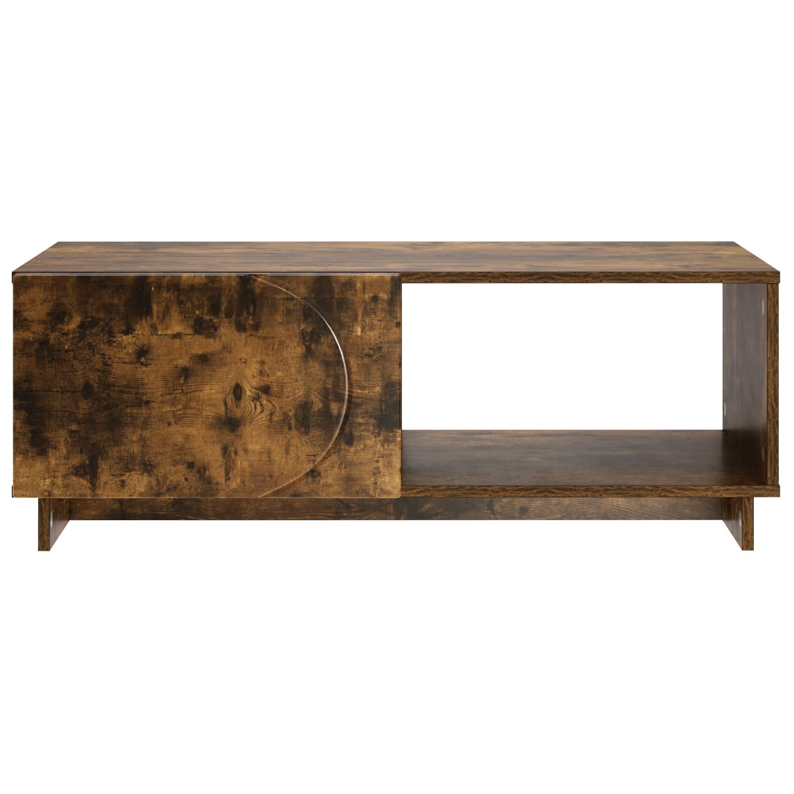 vidaXL Coffee Table Smoked Oak 95 x 50.5 x 35 cm Engineered Wood 4