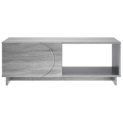 vidaXL Coffee Table Grey Sonoma 95 x 50.5 x 35 cm Engineered Wood 4