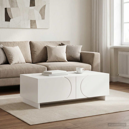 Coffee Table 102 x 50.5 x 35 cm Engineered Wood White