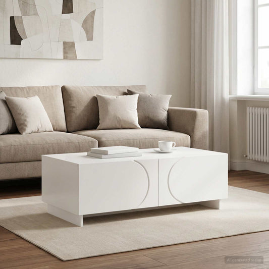 Coffee Table 102 x 50.5 x 35 cm Engineered Wood White