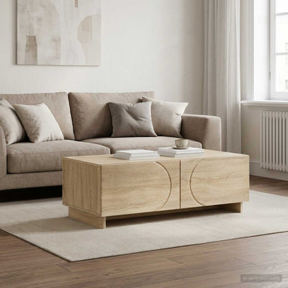 Coffee Table 102 x 50.5 x 35 cm Engineered Wood Sonoma oak