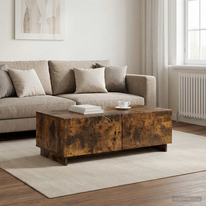 Coffee Table 102 x 50.5 x 35 cm Engineered Wood Smoked oak