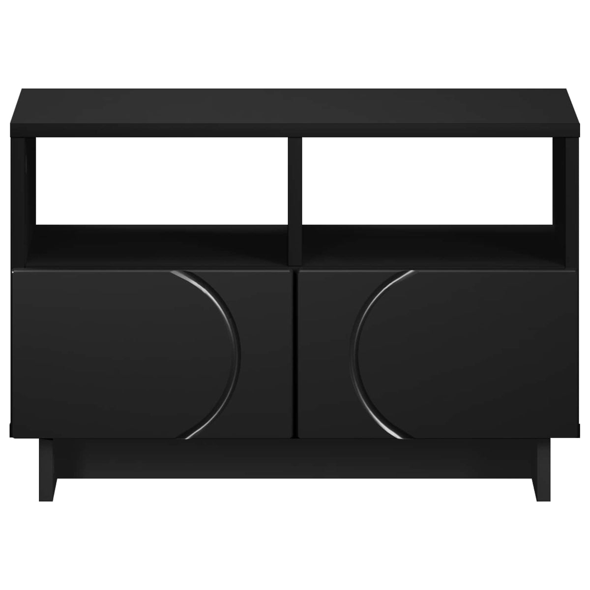 vidaXL TV Stand 60 x 34.5 x 40 cm Black Engineered Wood 4