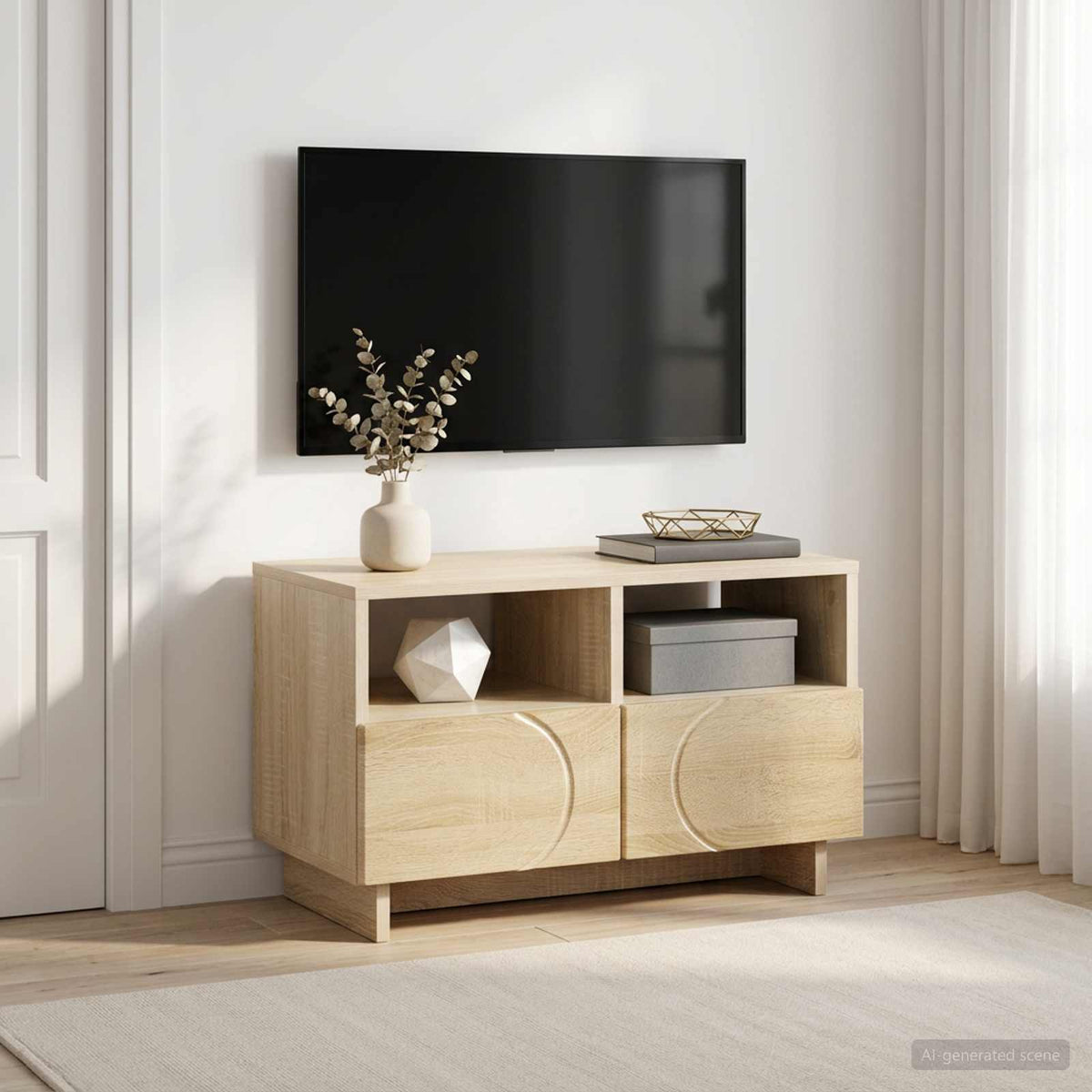 vidaXL TV Stand 60 x 34.5 x 40 cm Sonoma Oak Engineered Wood 1