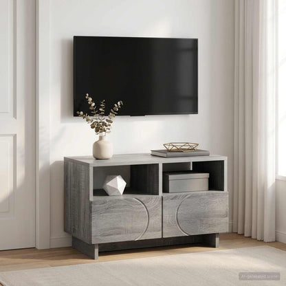 vidaXL TV Stand 60 x 34.5 x 40 cm Grey Sonoma Engineered Wood 1