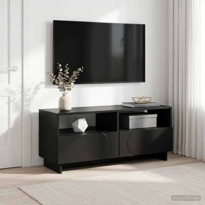 TV Stand Engineered Wood Black 90 x 34.5 x 40 cm