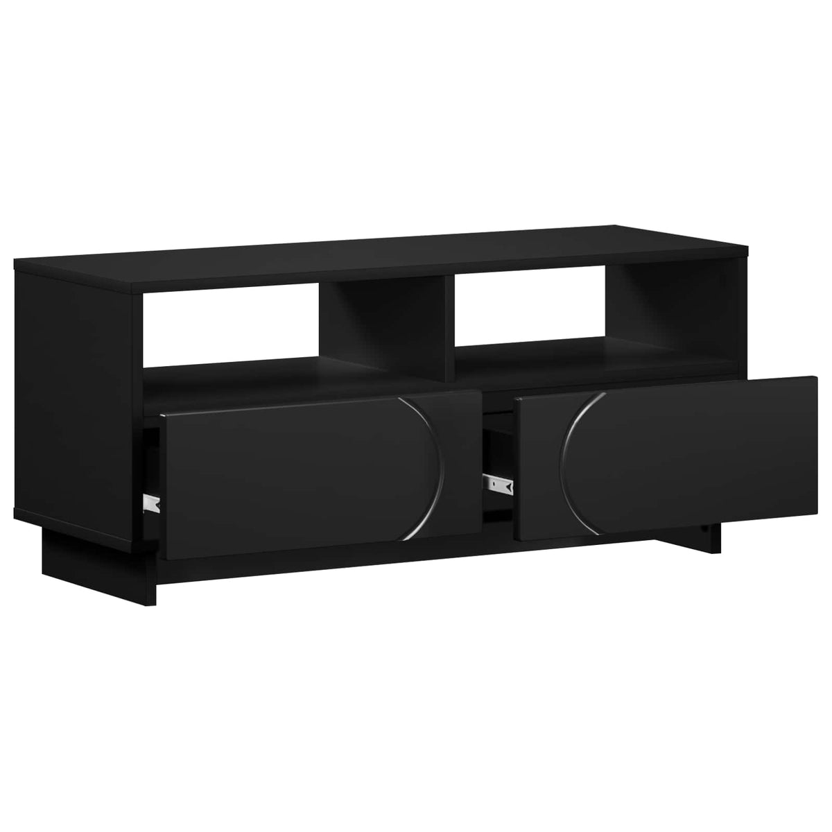 TV Stand Engineered Wood Black 90 x 34.5 x 40 cm