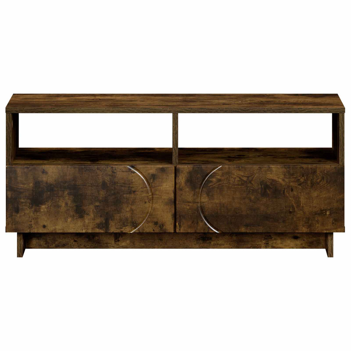 vidaXL TV Stand 90 x 34.5 x 40 cm Smoked Oak Engineered Wood 4