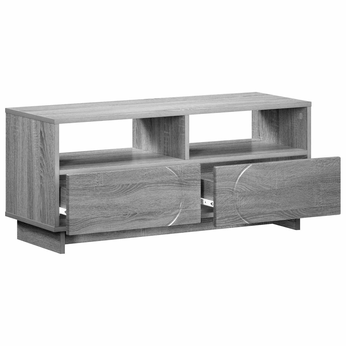vidaXL TV Stand 90 x 34.5 x 40 cm Grey Sonoma Engineered Wood 3