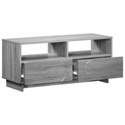 vidaXL TV Stand 90 x 34.5 x 40 cm Grey Sonoma Engineered Wood 3