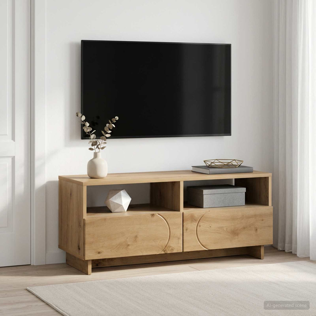 vidaXL TV Stand 90 x 34.5 x 40 cm Artisan Oak Engineered Wood 1