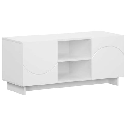 vidaXL TV Stand 90 x 34.5 x 40 cm White Engineered Wood 2