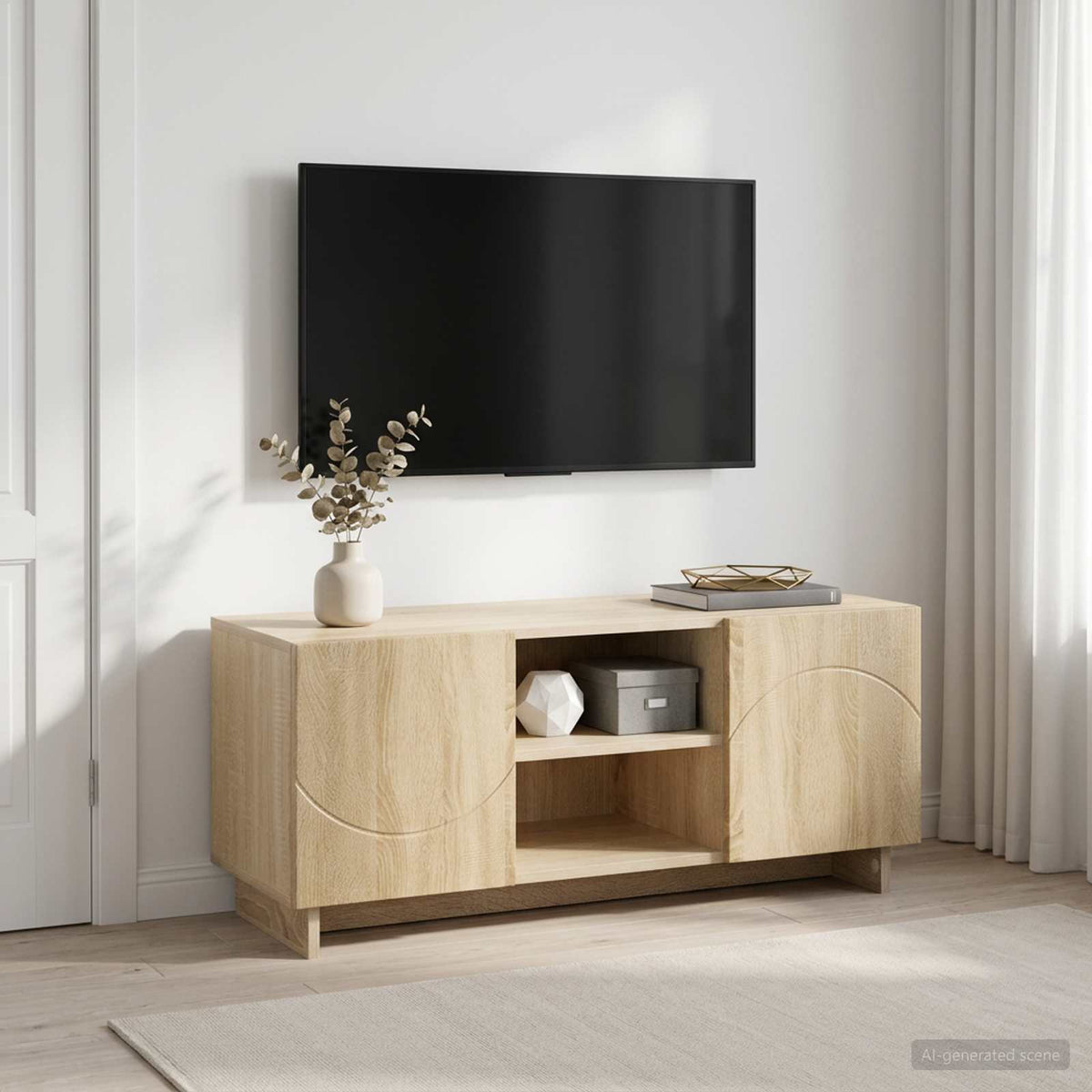 vidaXL TV Stand 90 x 34.5 x 40 cm Sonoma Oak Engineered Wood 1