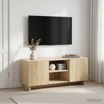 vidaXL TV Stand 90 x 34.5 x 40 cm Sonoma Oak Engineered Wood 1