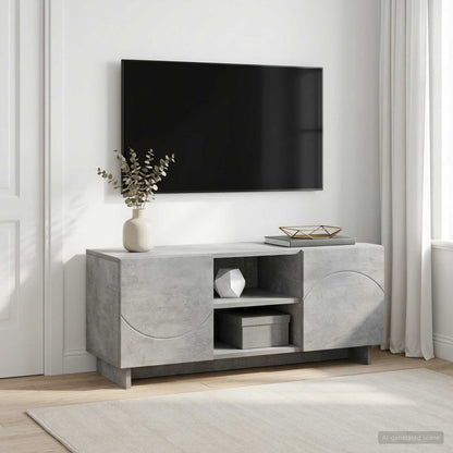 vidaXL TV Stand 90 x 34.5 x 40 cm Concrete Grey Engineered Wood 1