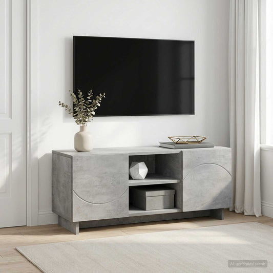 vidaXL TV Stand 90 x 34.5 x 40 cm Concrete Grey Engineered Wood 1