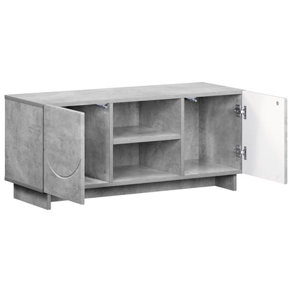 vidaXL TV Stand 90 x 34.5 x 40 cm Concrete Grey Engineered Wood 3