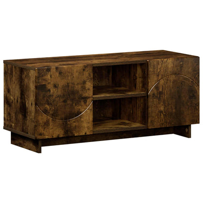 vidaXL TV Stand 90 x 34.5 x 40 cm Smoked Oak Engineered Wood 2