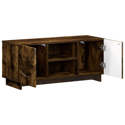 vidaXL TV Stand 90 x 34.5 x 40 cm Smoked Oak Engineered Wood 3