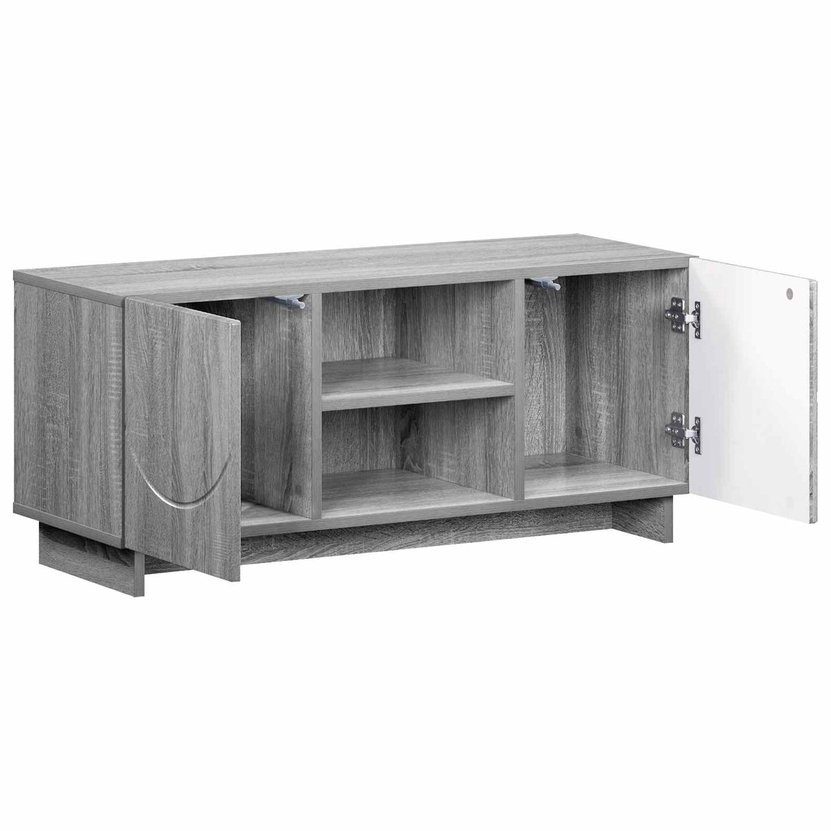 vidaXL TV Stand 90 x 34.5 x 40 cm Grey Sonoma Engineered Wood 3