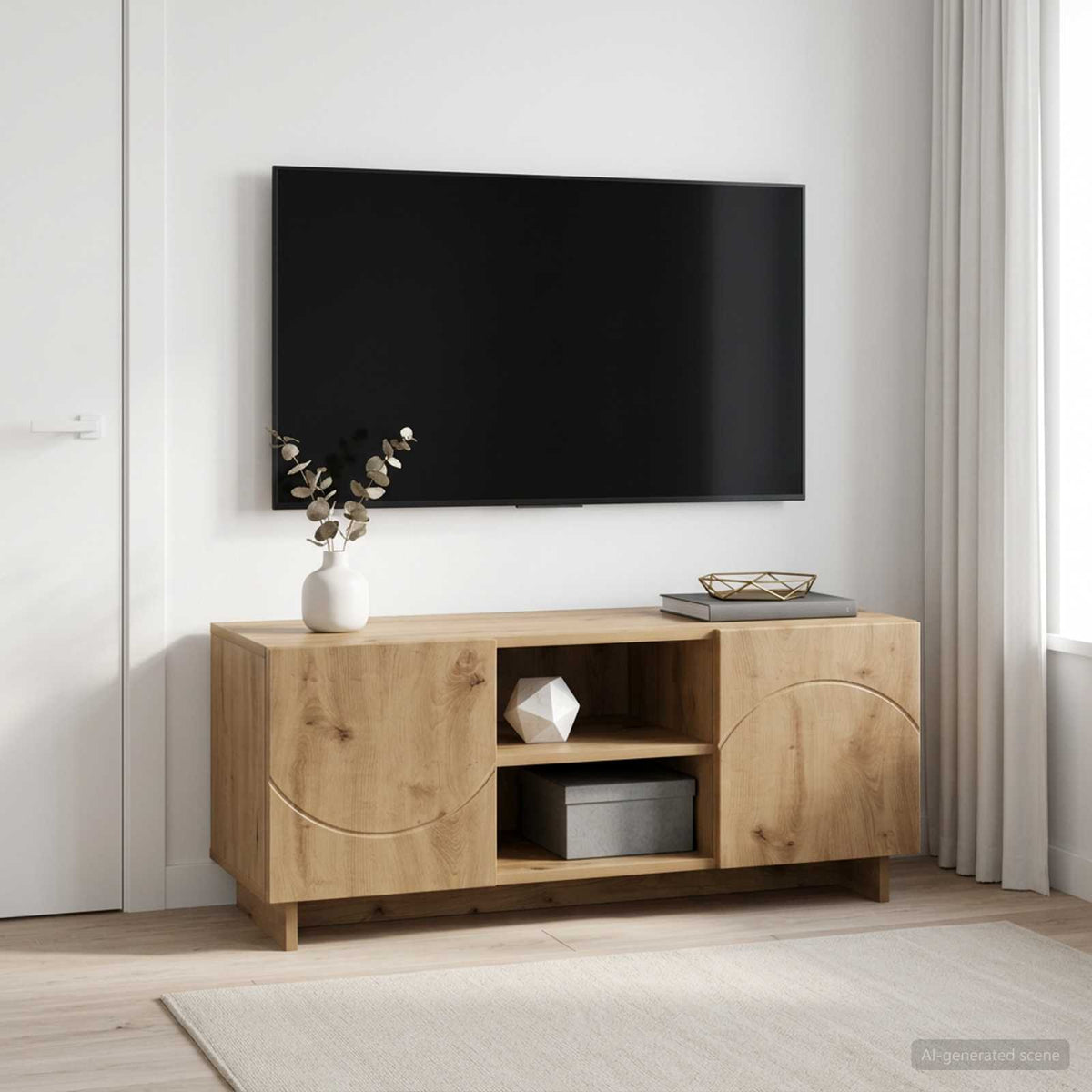 vidaXL TV Stand 90 x 34.5 x 40 cm Artisan Oak Engineered Wood 1