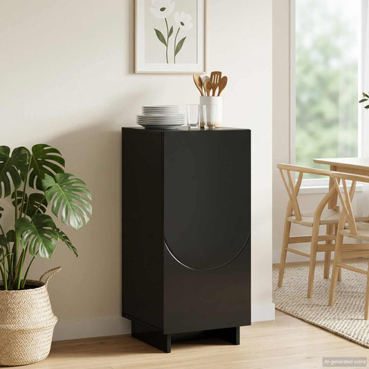 Sideboard 33.5 x 34.5 x 75 cm Engineered Wood Black