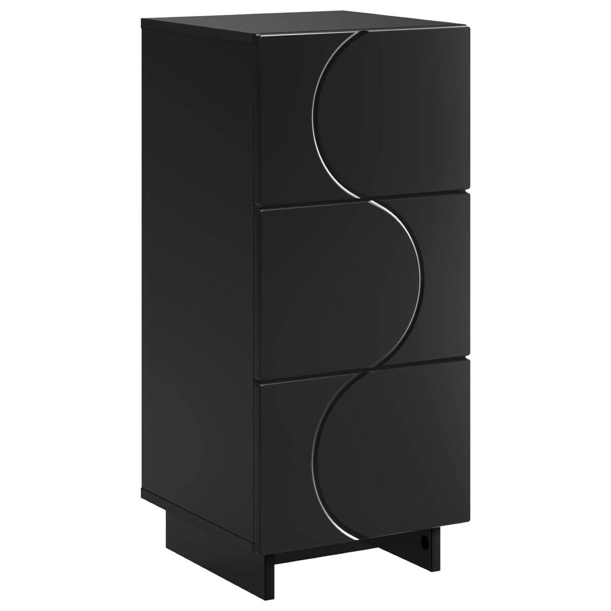 vidaXL Sideboard Black 33.5 x 34.5 x 75 cm Engineered Wood 2