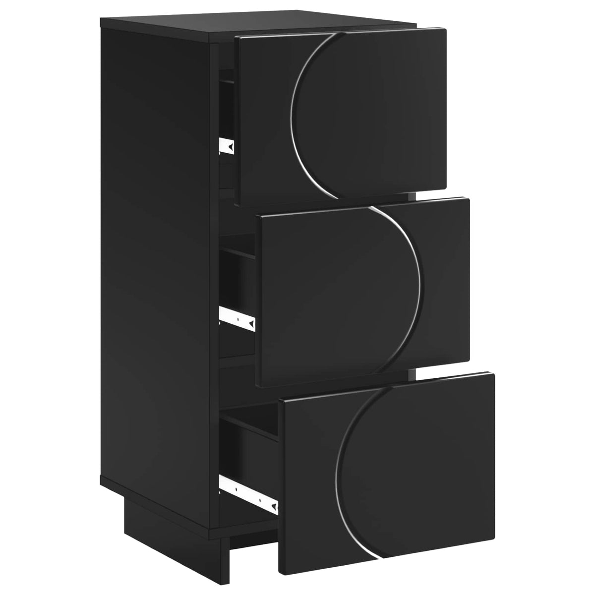 vidaXL Sideboard Black 33.5 x 34.5 x 75 cm Engineered Wood 3
