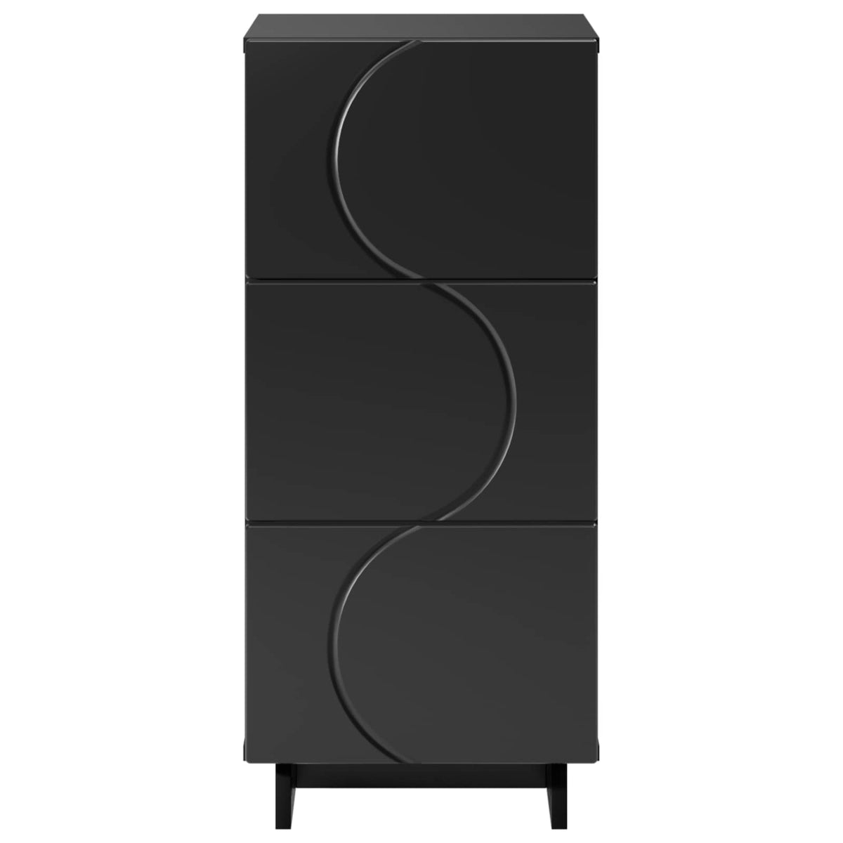 vidaXL Sideboard Black 33.5 x 34.5 x 75 cm Engineered Wood 4