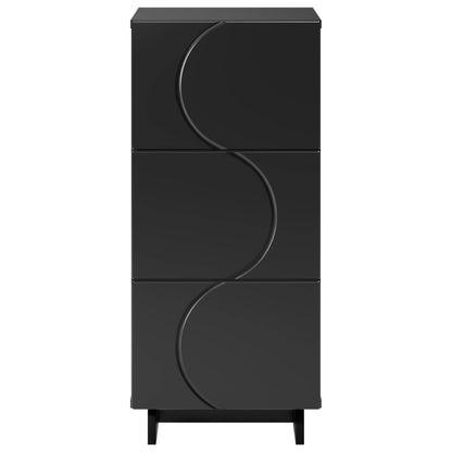 vidaXL Sideboard Black 33.5 x 34.5 x 75 cm Engineered Wood 4