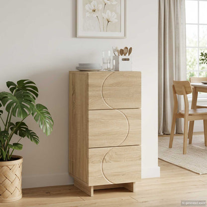 vidaXL Sideboard Sonoma Oak 33.5 x 34.5 x 75 cm Engineered Wood 1