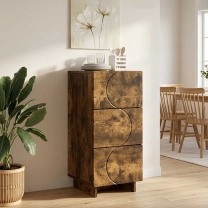 vidaXL Sideboard Smoked Oak 33.5 x 34.5 x 75 cm Engineered Wood 1