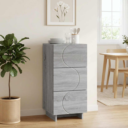 vidaXL Sideboard Grey Sonoma 33.5 x 34.5 x 75 cm Engineered Wood 1