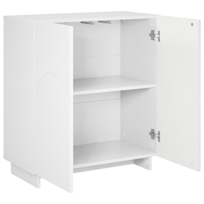 Sideboard 67 x 34.5 x 75 cm Engineered Wood White