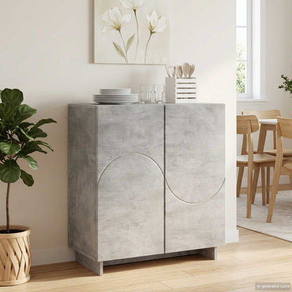 vidaXL Sideboard Concrete Grey 67 x 34.5 x 75 cm Engineered Wood 1