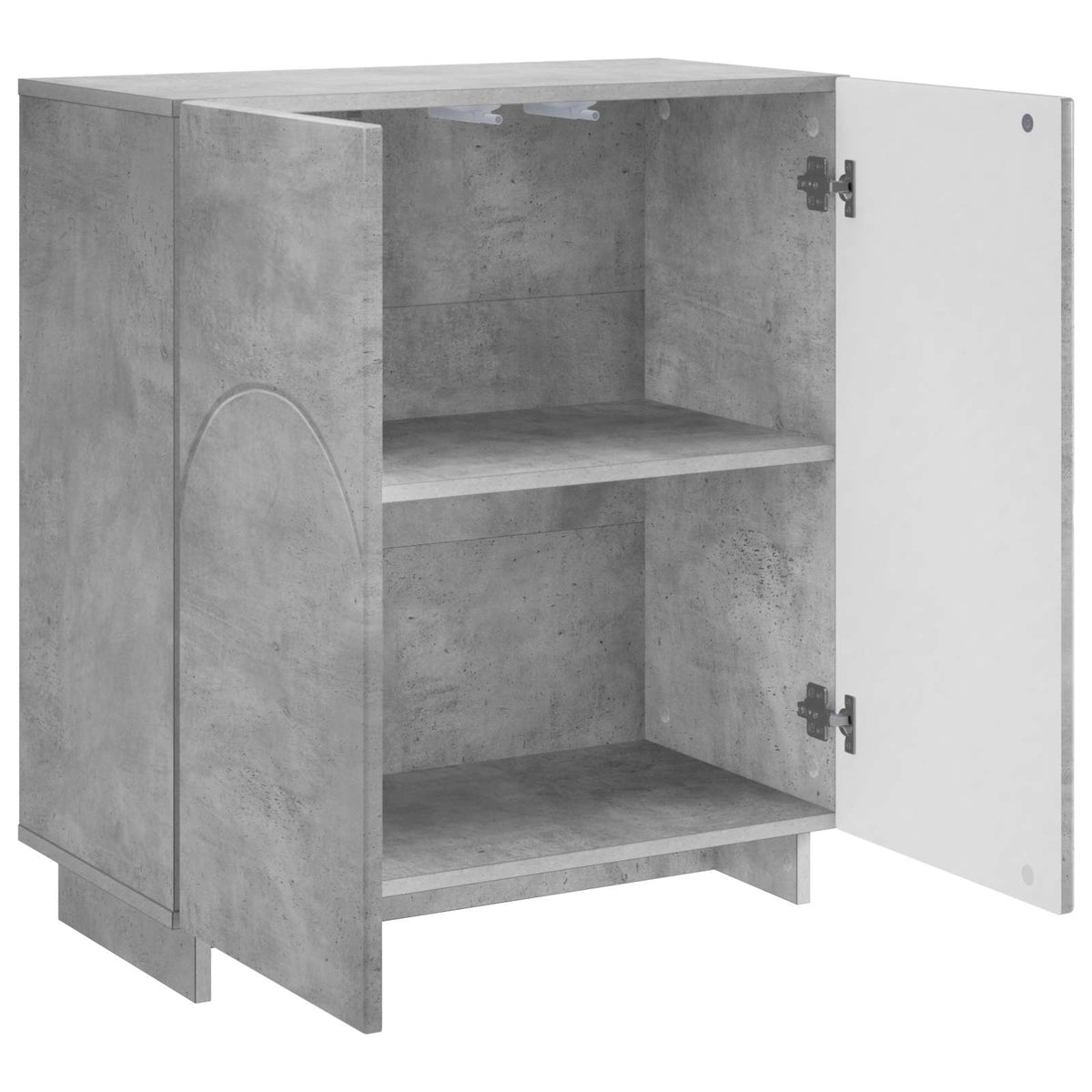Sideboard 67 x 34.5 x 75 cm Engineered Wood Concrete grey